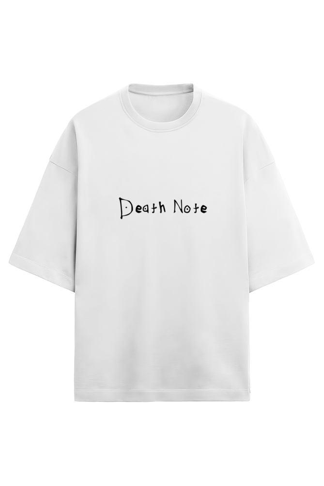 DEATH NOTE OVERSIZED T-SHIRT FRONT WHITE - GENAURA