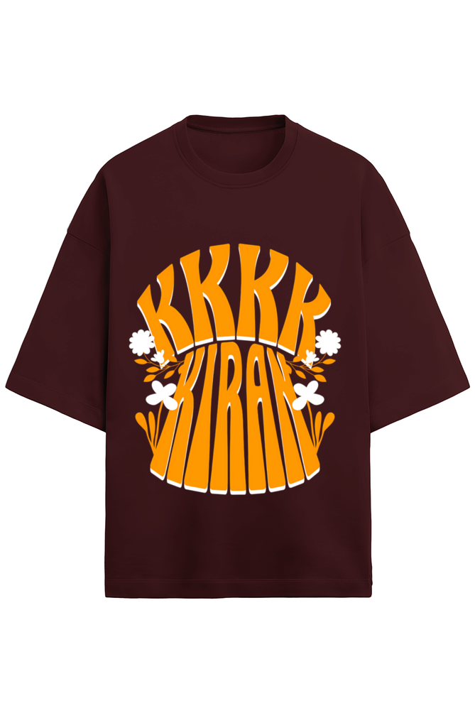 KKIRAN OVERSIZED T-SHIRT FRONT MAROON - GENAURA