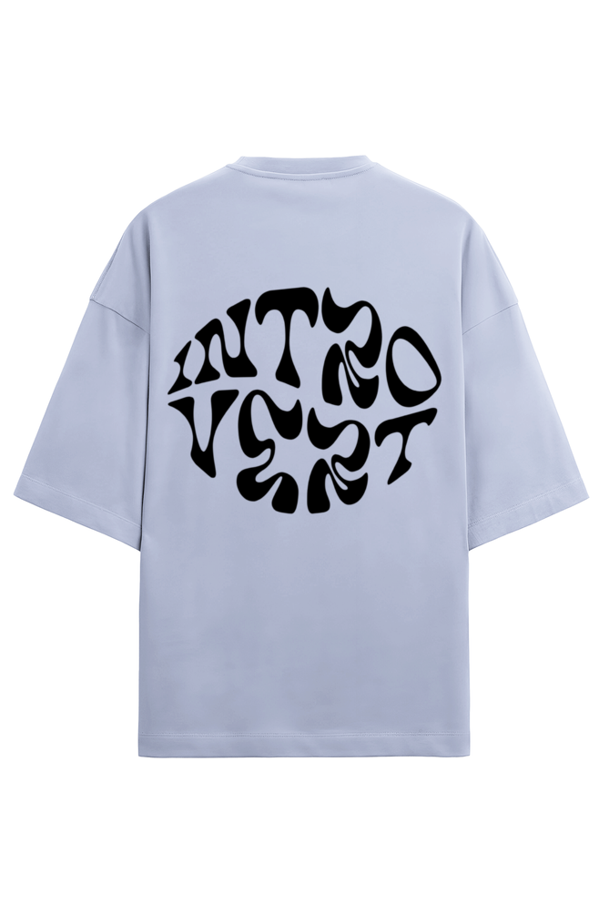 PUFF PRINT -INTROVERT OVERSIZED T-SHIRT BACK LAVENDER - GENAURA