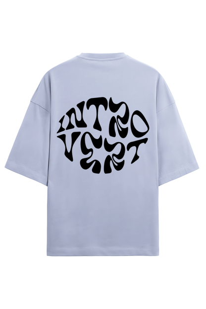 PUFF PRINT -INTROVERT OVERSIZED T-SHIRT BACK LAVENDER - GENAURA