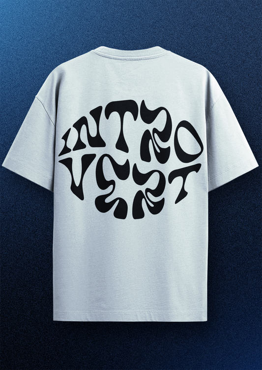 PUFF PRINT -INTROVERT OVERSIZED T-SHIRT - GENAURA