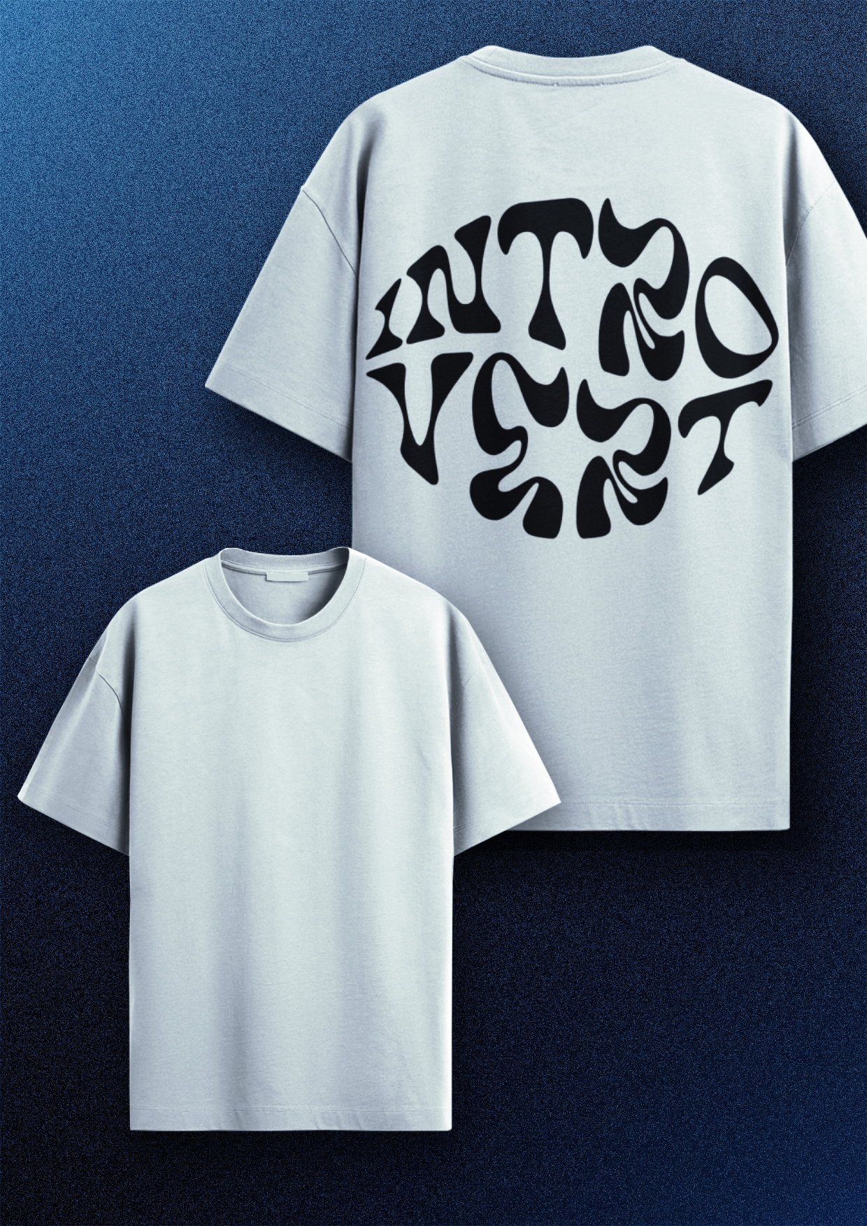 PUFF PRINT -INTROVERT OVERSIZED T-SHIRT BOTH SIDES - GENAURA
